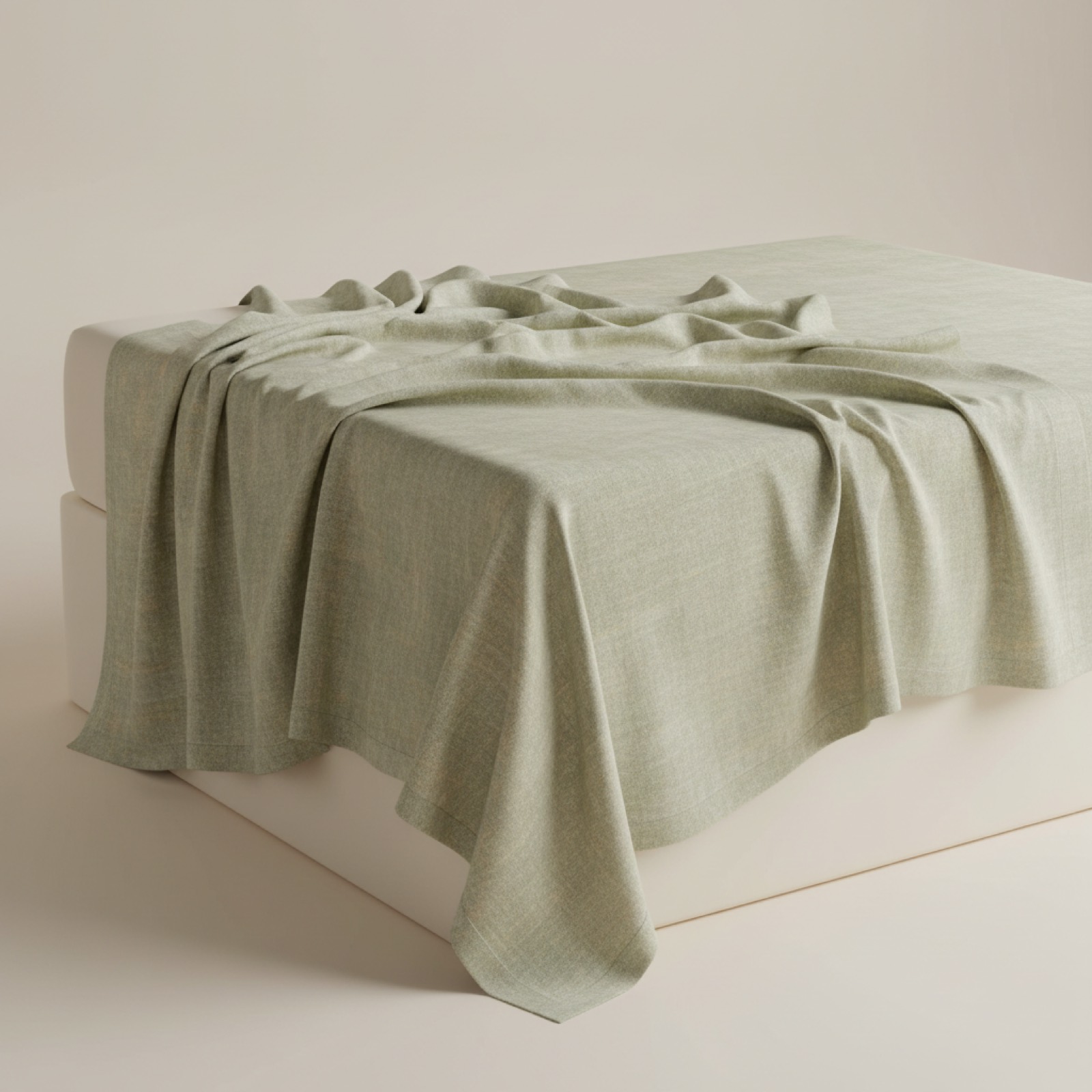 Drap plat en lin lavé